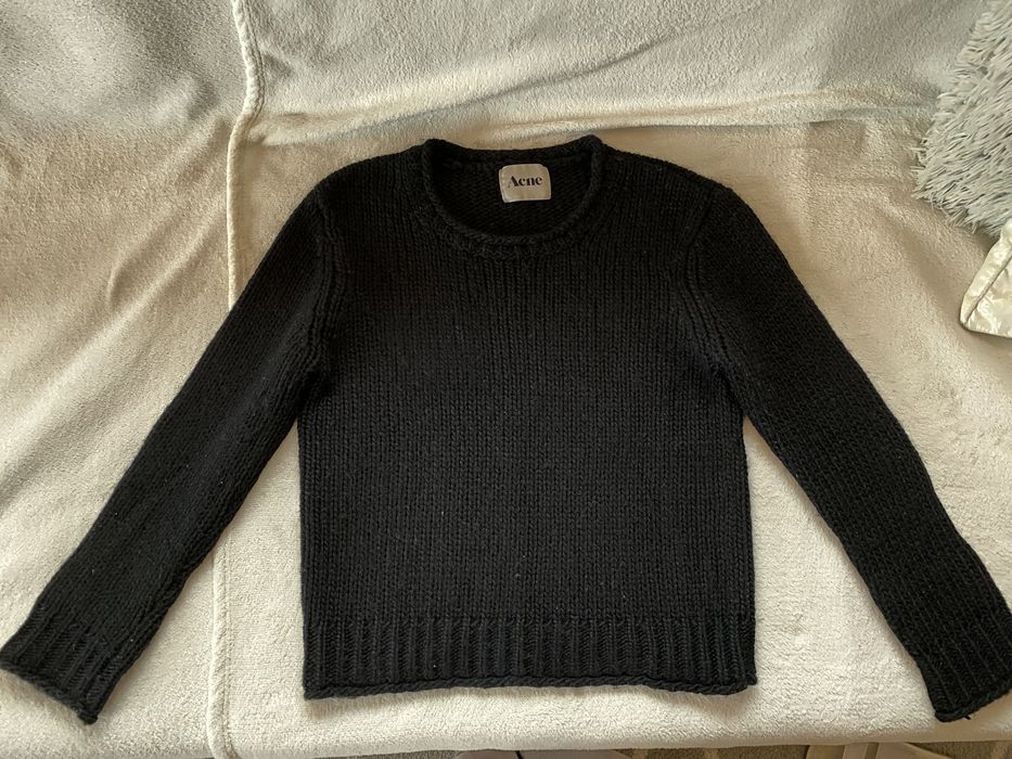 Acne czarny sweter wełna alpaka xs