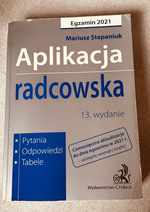 Aplikacja radcowska 2021 testy do egzaminu wstępnego