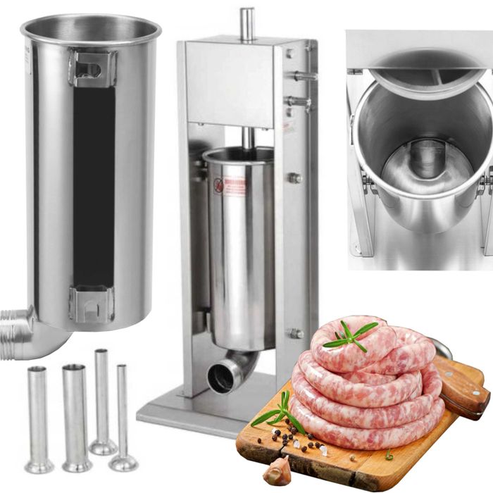 Nadziewarka PION 7L szpryca do WĘDLIN SOLIDNA 4 lejki Pionowa kiełbasy