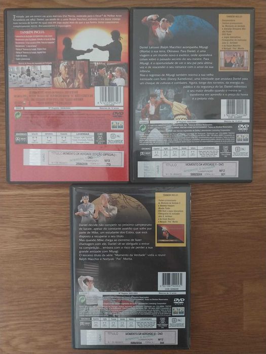 Trilogia Karate Kid - 3 DVD´S - Coleção Momento da Verdade