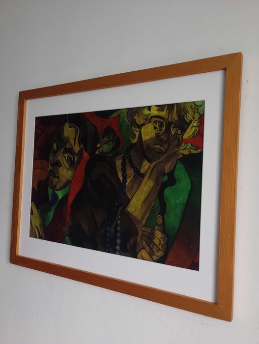 Obraz na płótnie "Dwie głowy, Stanisław Witkiewicz (Witkacy), 50x40cm