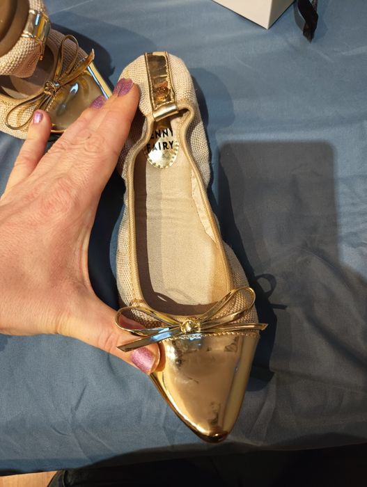 Elastyczne buty baleriny damskie