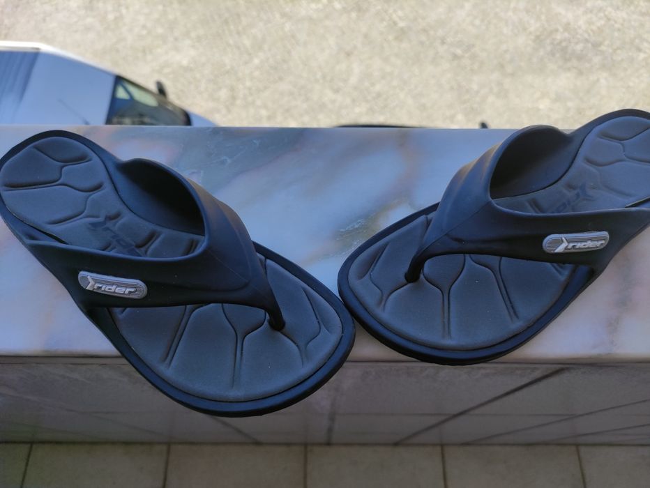 Chinelos Pretos Grendene Rider 39/40