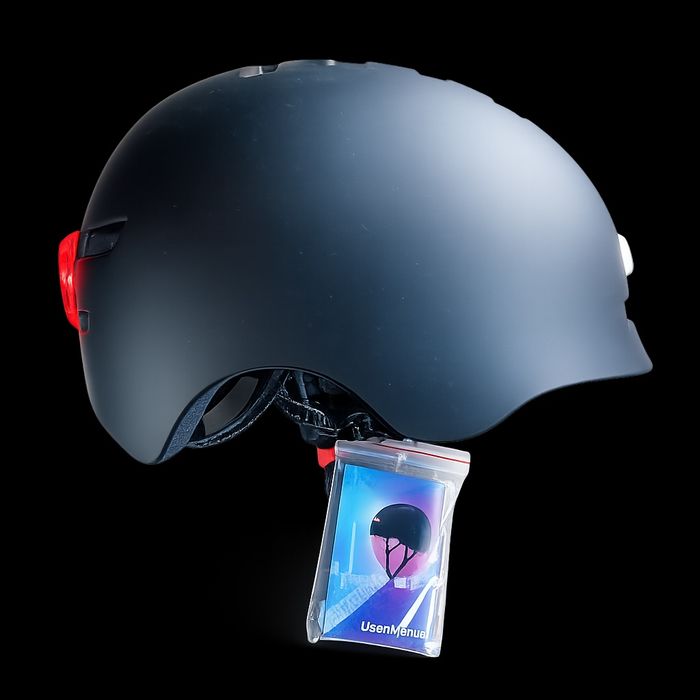 Kask LED NOWY  L  na rower hulajnogę z oświetleniem USB