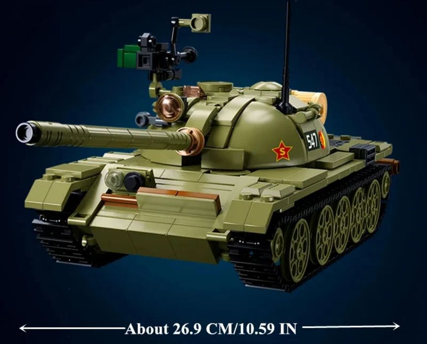 Конструктор Армия 3 в 1 SLUBAN M38-B1135 "Танк Т-54S", 604 дет.