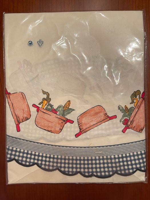 Toalha de mesa redonda com motivos de cozinha