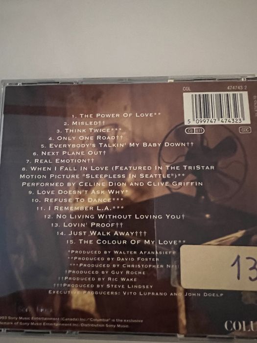 Celine Dion ,the colour of my love,em Cd.Impecável.