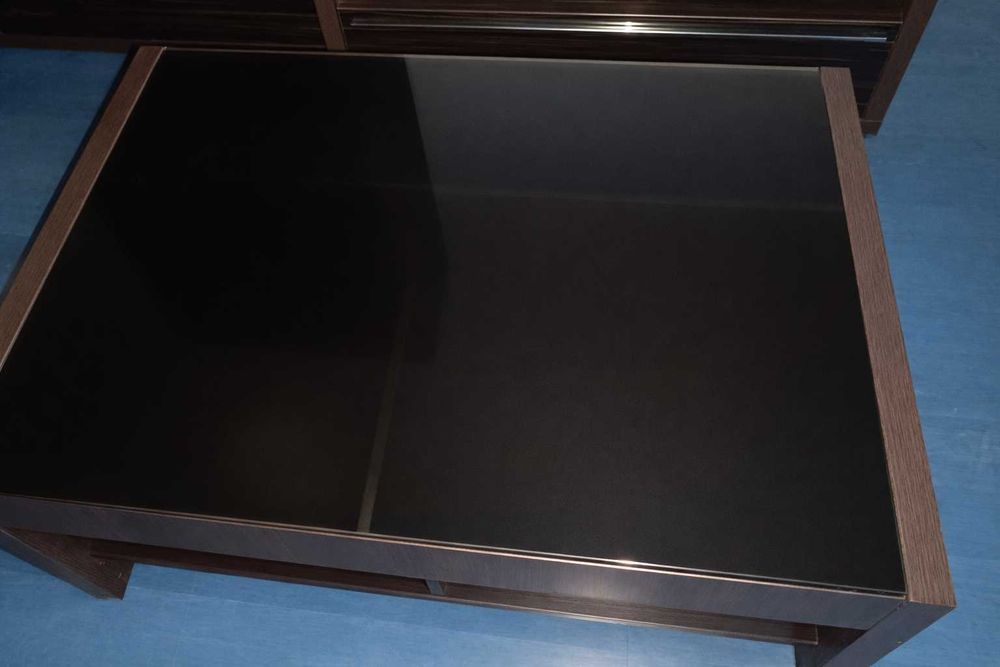 Zestaw BRW Creatio Venge – regał 218 cm + RTV + stolik, kącik kawowy