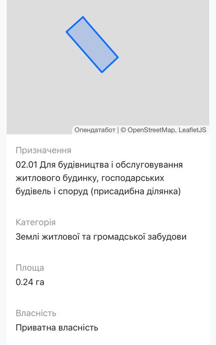Продам участок під будівництво