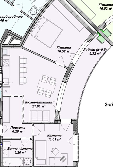Продаж 2- кімнатної квартири в ЖК Крістал / Кристал/ двушка/Crystal