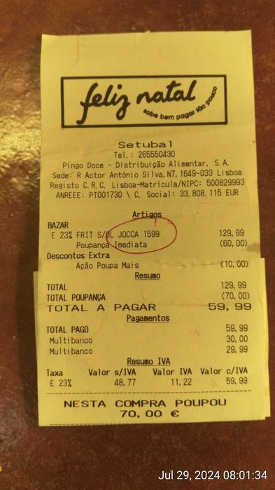 Fritadeira sem óleo JOCCA 5L nova, com garantia (vendo ou troco)