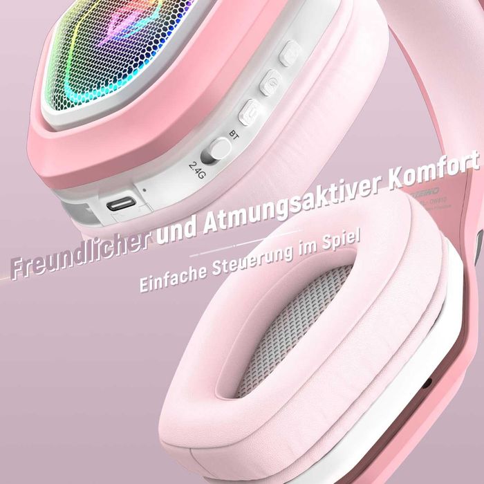 Ozeino OW810 Gaming Headphones, Wireless Gaming Headset mit Mikrofon