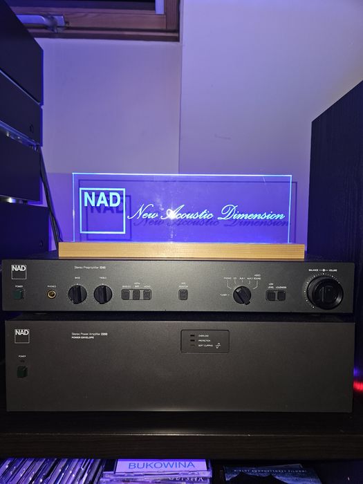 NAD 2200PE+NAD1240 - wzmacniacz i przedwzmacniacz - stan idealny