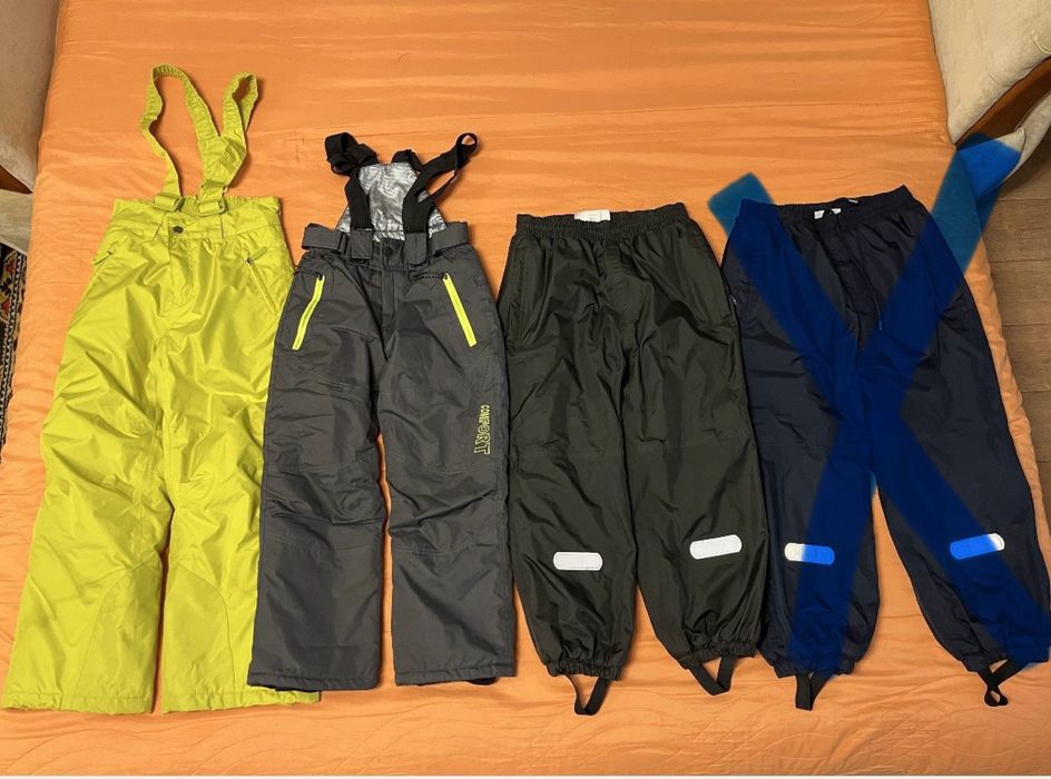Штани лижні/напівкомбінезон для хлопчика, р.116, 122, 122-128