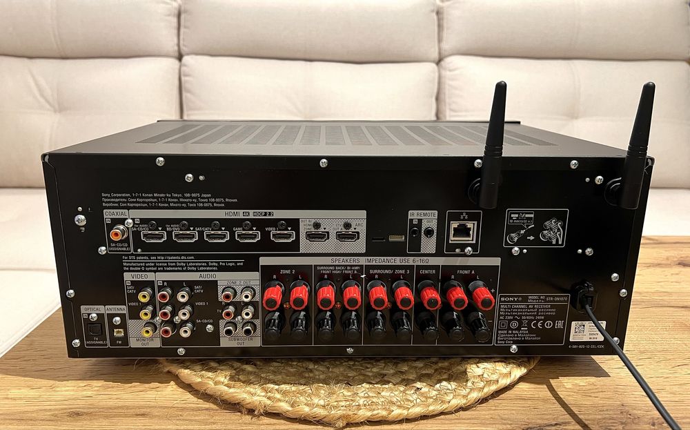 Amplituner 7.2 Sony STR-DN1070 Wi-Fi Bluetooth 4K HDMI Kino domowe