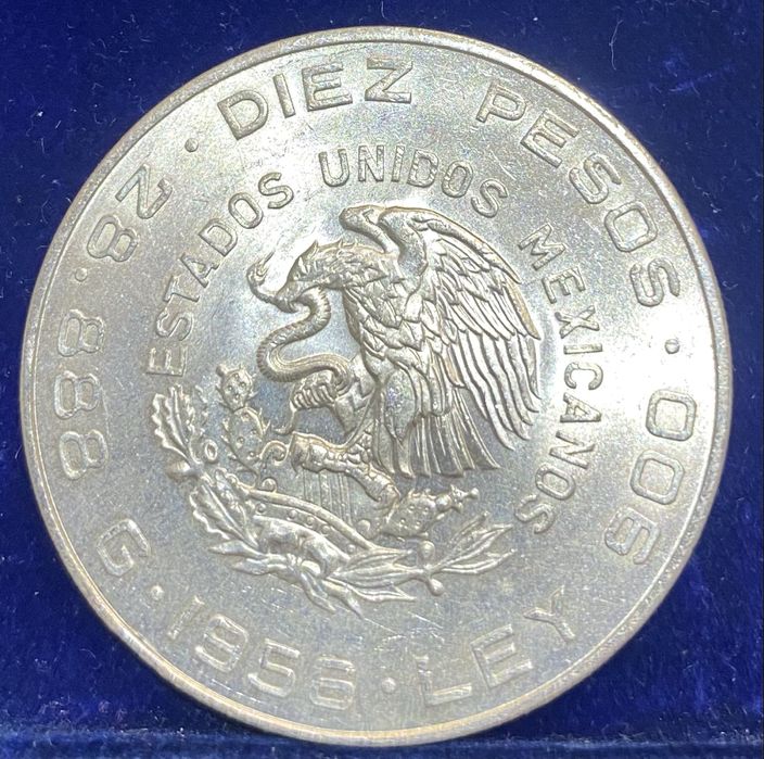 Moeda  693 - MEXICO 5 Pesos 1956 Prata