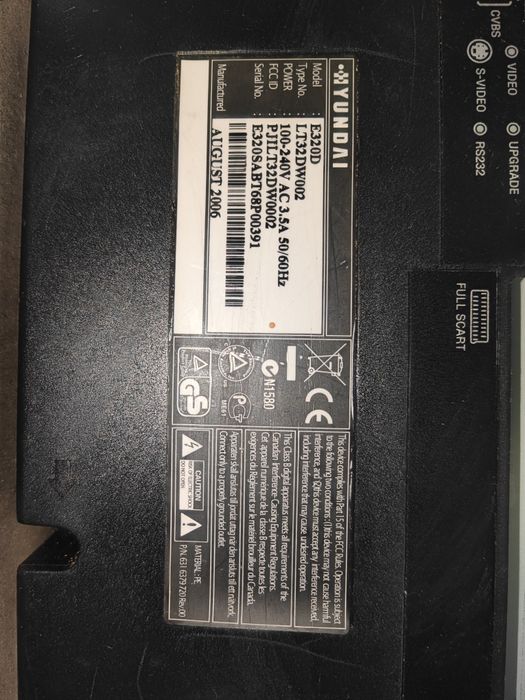 Телевизор Hyundai диагональ 32