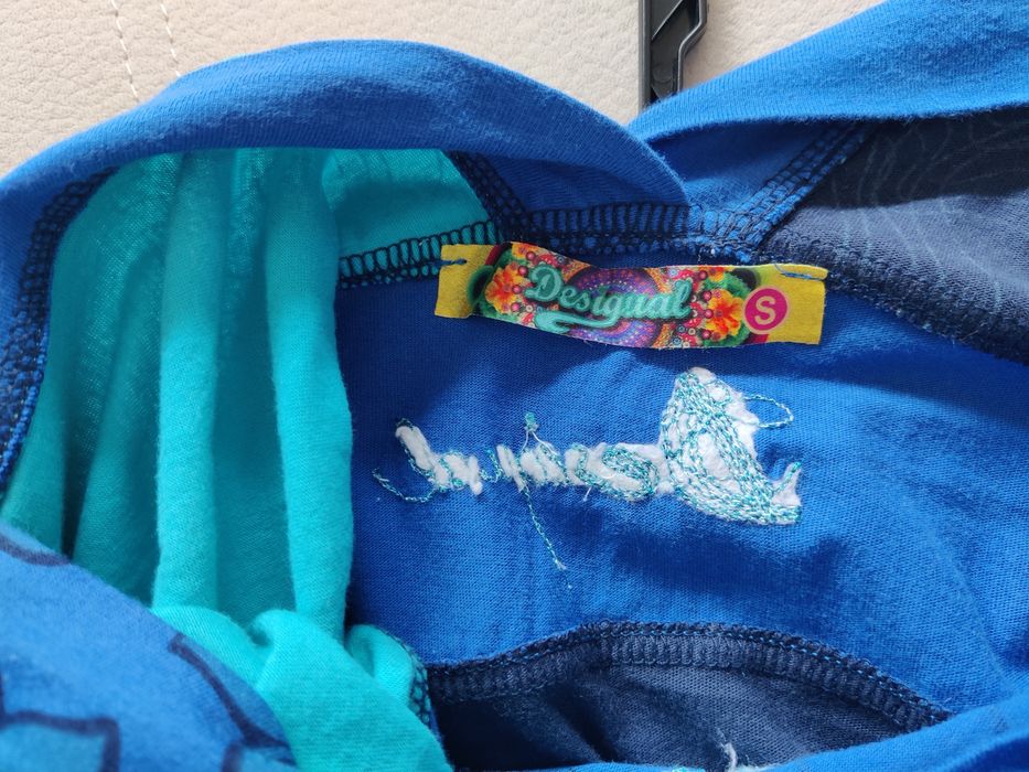 Vestido azul, turquesa, Verão, Desigual, S