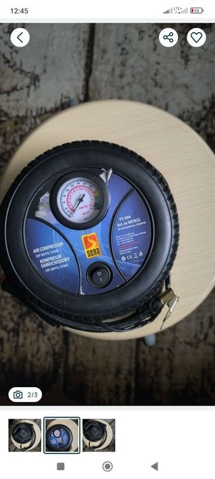 Pompka kompresor powietrza samochodowy 12v