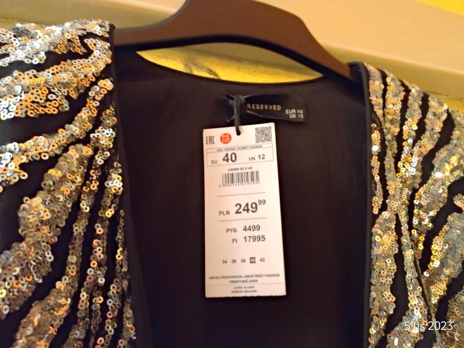 Wizytowy żakiet na podszewce Reserved roz 40