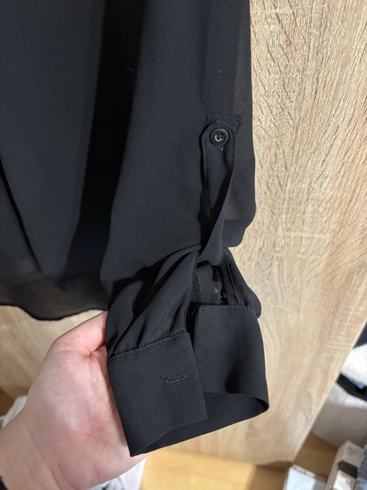 Czarna elegancka koszula M 38 klaszyczna do pracy