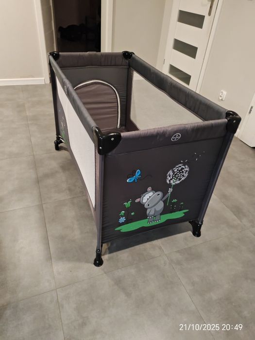 Łóżeczko dziecięce turystyczne z kołami i z blokadą 126x71cm kojec