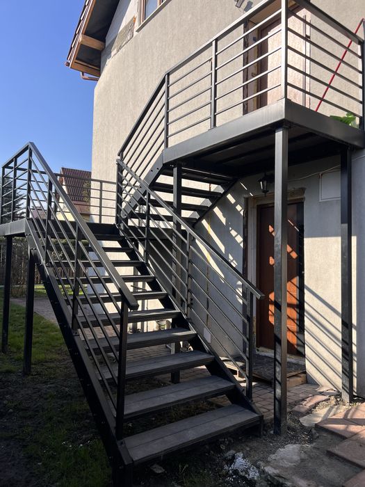 Schody metalowe ocynkowane stopnie wema