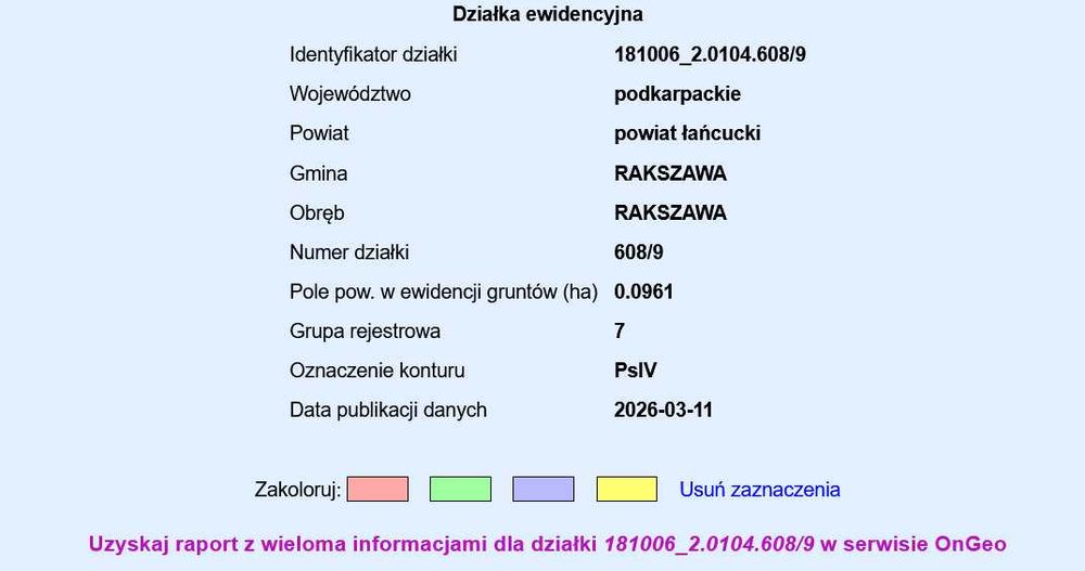 Działka Budowlana ok13ar Wydane Warunki Zabudowy Rakszawa  Wydrze - Więcej