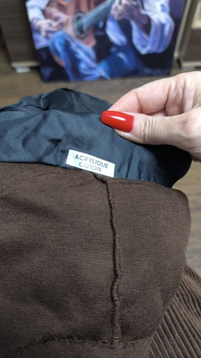 Зимова шапка пілотка з вушками-шарфиком