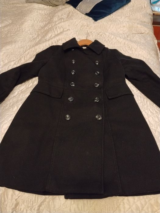 Czarny płaszcz H&M rozmiar 42