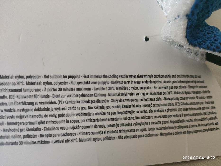 Kamizelka chłodząca dla psa