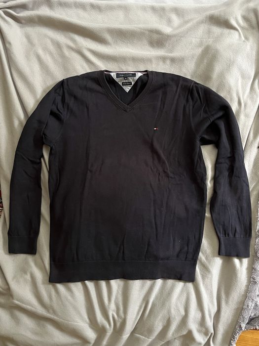 Tommy Hilfiger sweter granatowy L/XL v-neck