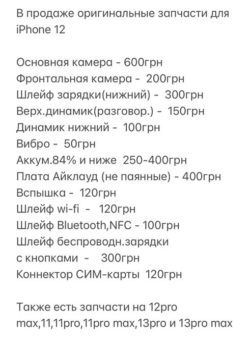 Iphone 12/12pro запчасти/разборка камера