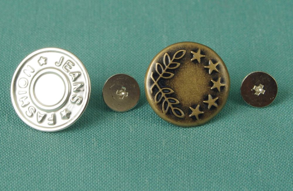 Пуговицы металлические на винтах для ремонта джинсовых вещей