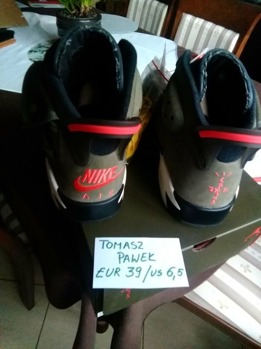 (r.39) NIKE Jordan 6 Retro Travis Scott Cactus Jack ADULT CN1084,-200