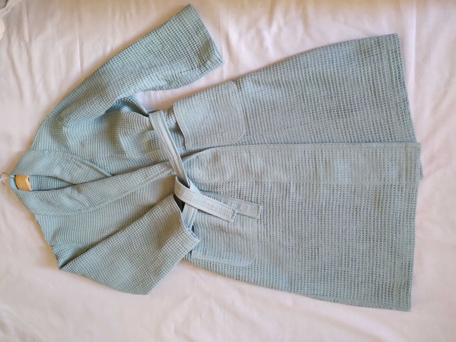 Халат з вафельної тканини унісекс