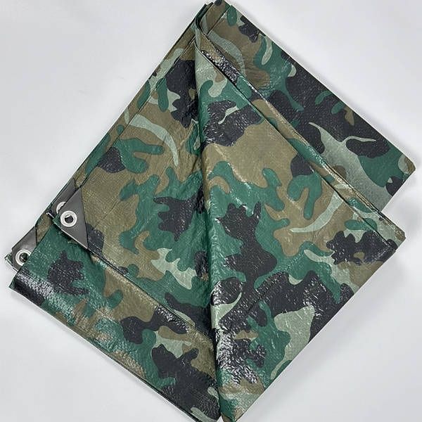 Тент, брезент Комуфляж (Хаки) Польша, усиленный край
