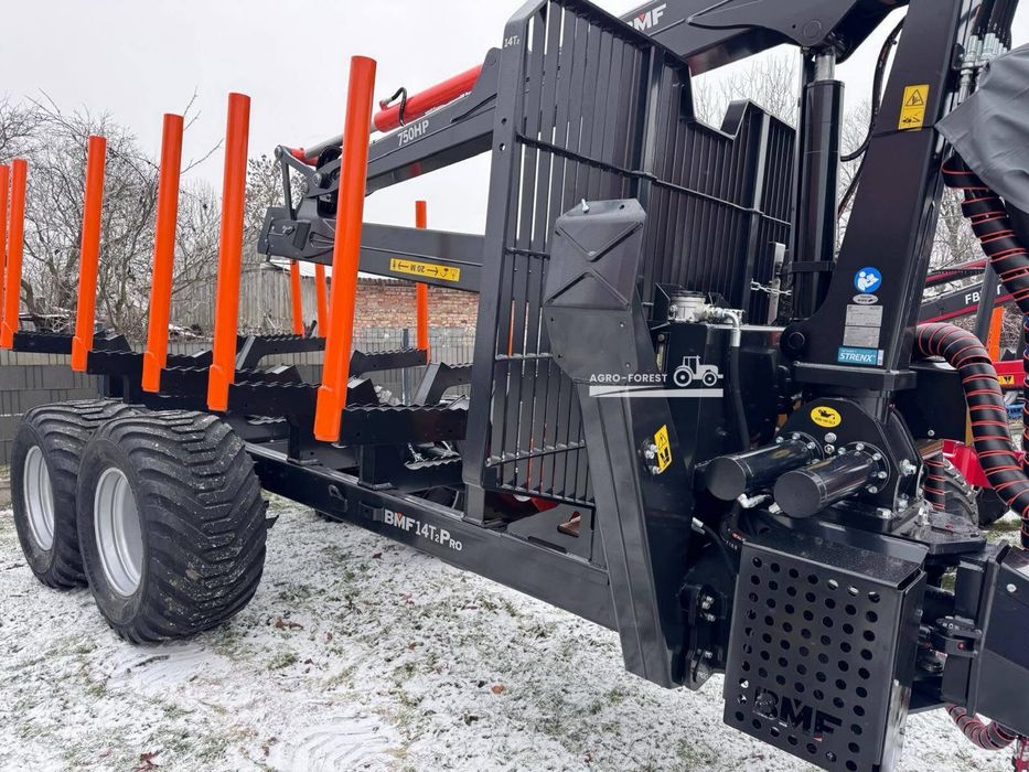 Przyczepa Lesna zrywkowa | LS Pompa- Prehydraulik  BMF14T2 z HDS 750HP