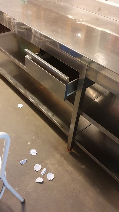 Bancada inox para café - 3 metros