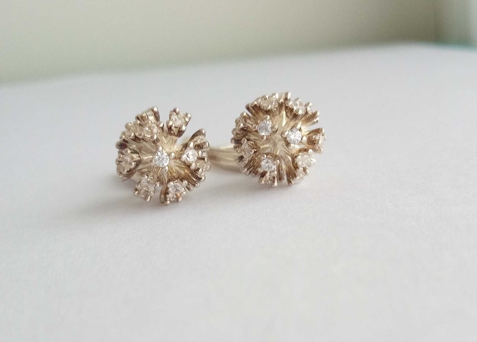 Сережки з каменями, Срібло 925 проба, вага 5,2 г