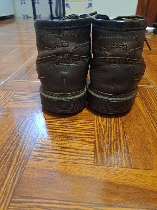 Botas em pele genuína vintage