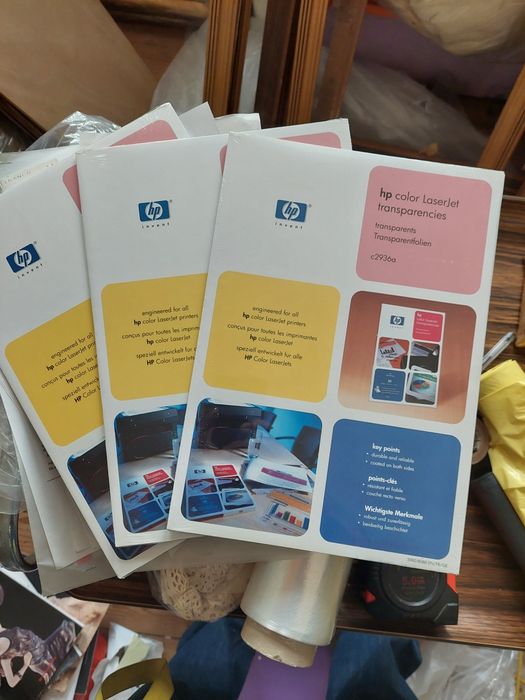 Hp color laserjet transparências 3 novos selados