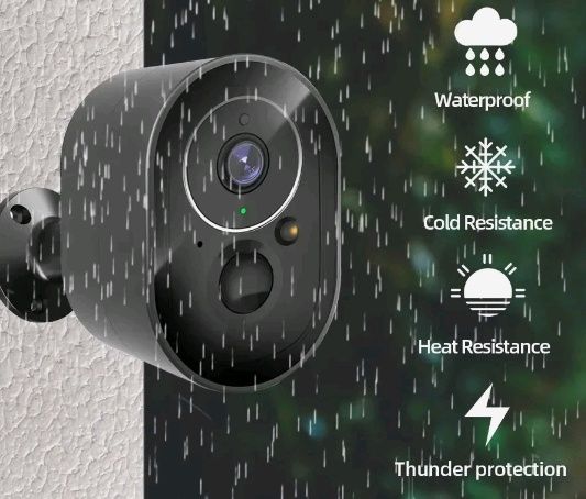 Câmera de Vigilância, 5MP, bateria imbutida, painel Solar, IP