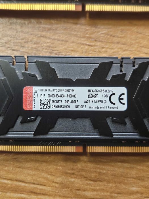 Kingston Hyperx Predator 16 gb 2 x 8 gb 3200 MHz DDR4 intel amd идеал