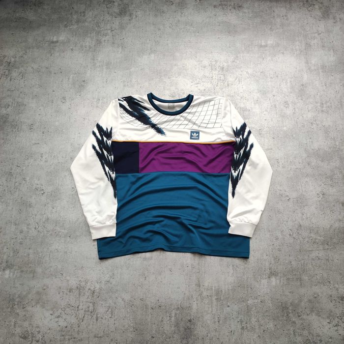 MĘSKA Lekka Bluzka PREMIUM w Stylu Retro Adidas Śliski Materiał Logo