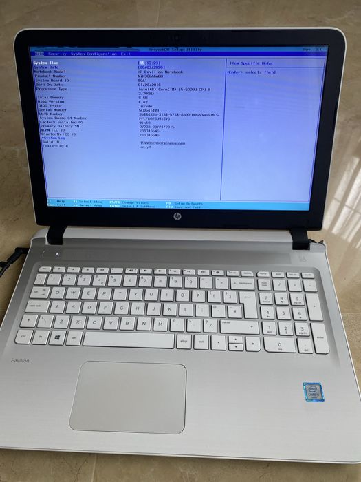 Ноутбук на зарчасти hp