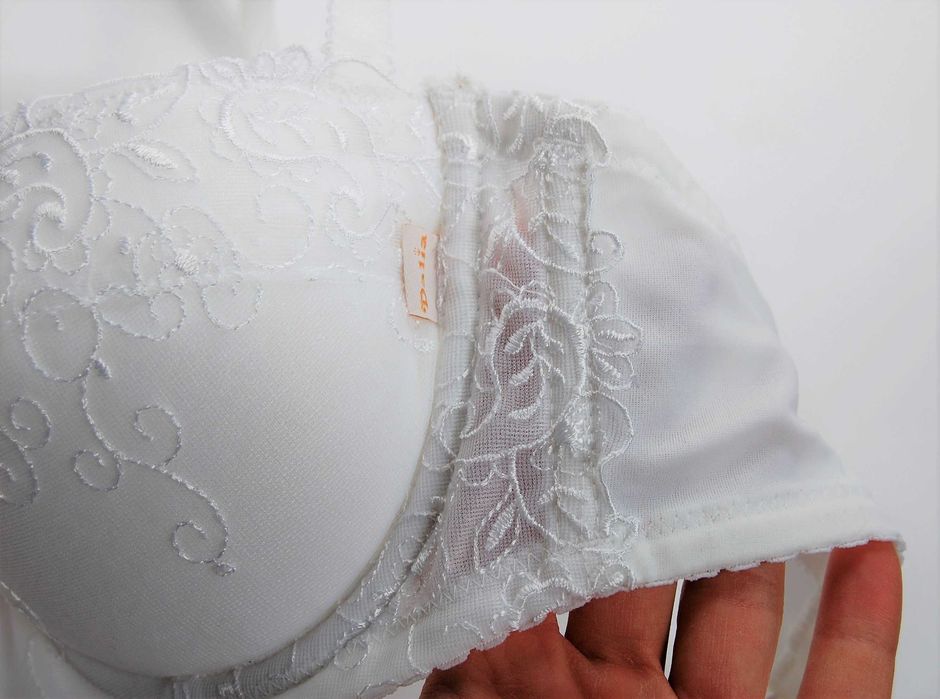 Nowy biustonosz Dalia Ivette bardotka, biały K05, 65 D