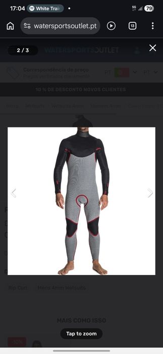 Fato surf ripcurl Dawn Patrol 4/3mm