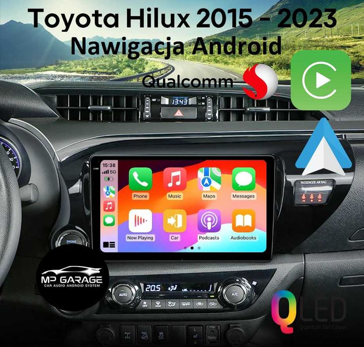 Radio Nawigacja Toyota Hilux Android_14 CarPlay/AA Qled 4G LTE Montaż Gwarancja