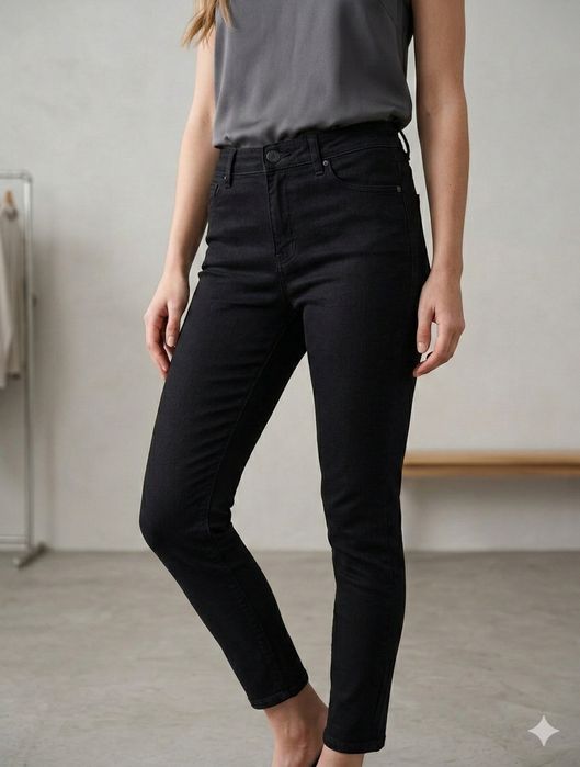 Damskie czarne jeansowe spodnie rozmiar XXL
